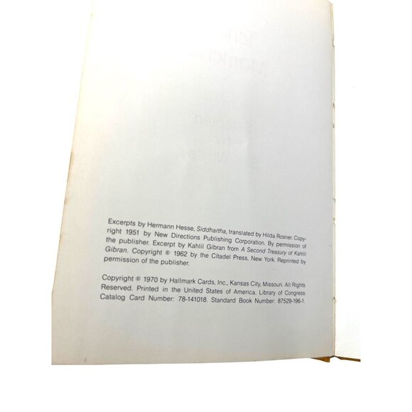 Tender Moments Hardcover Book By Ben Whitley Hallmark Cards 1970 Vintage - Picture 4 of 6